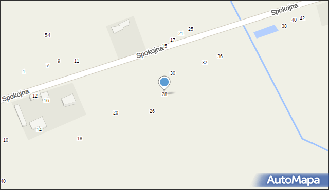 Grabówka, Spokojna, 28, mapa Grabówka