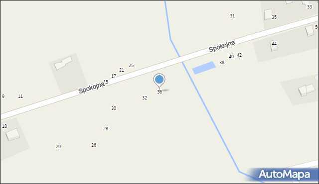 Grabówka, Spokojna, 36, mapa Grabówka