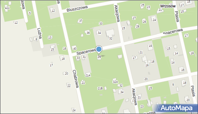 Groszowice, Spacerowa, 29, mapa Groszowice