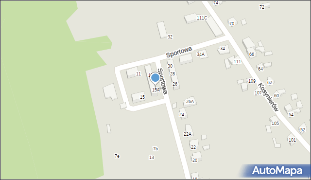 Gubin, Sportowa, 15A, mapa Gubin