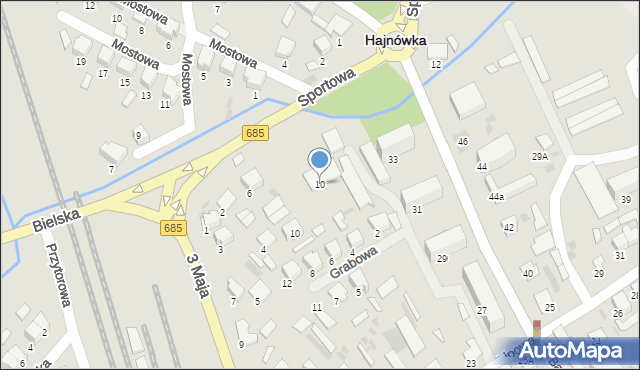 Hajnówka, Sportowa, 10, mapa Hajnówka