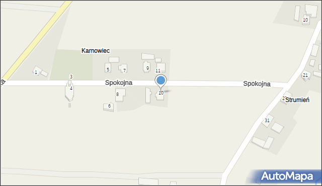 Hażlach, Spokojna, 10, mapa Hażlach