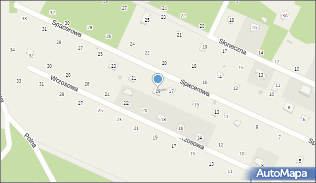 Hipolitów, Spacerowa, 19, mapa Hipolitów