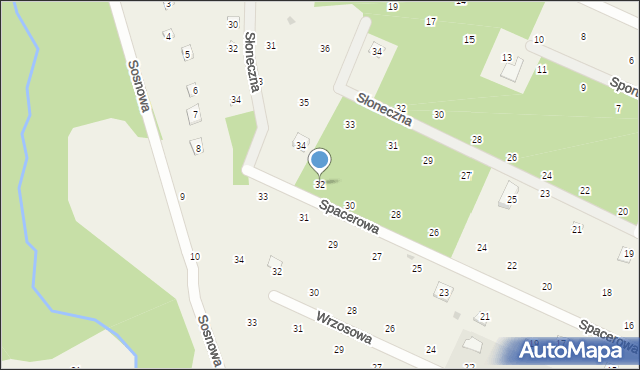 Hipolitów, Spacerowa, 32, mapa Hipolitów