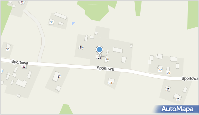 Hucina, Sportowa, 28, mapa Hucina