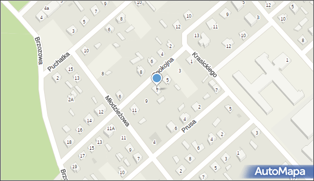 Iłowo-Osada, Spokojna, 7, mapa Iłowo-Osada