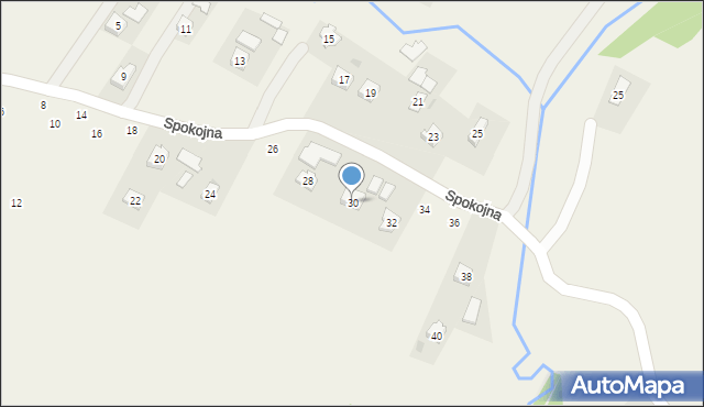 Iskrzynia, Spokojna, 30, mapa Iskrzynia