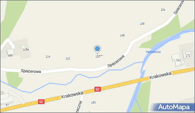 Izdebnik, Spacerowa, 110, mapa Izdebnik