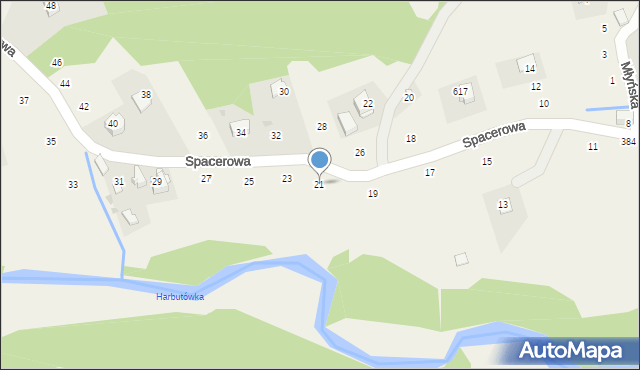 Izdebnik, Spacerowa, 21, mapa Izdebnik