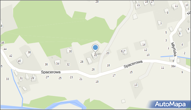 Izdebnik, Spacerowa, 22, mapa Izdebnik