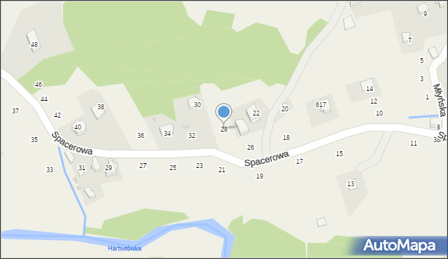 Izdebnik, Spacerowa, 28, mapa Izdebnik