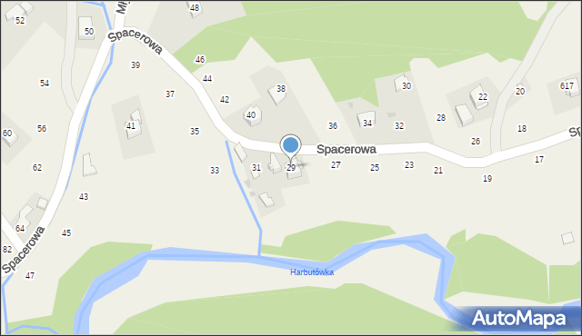 Izdebnik, Spacerowa, 29, mapa Izdebnik