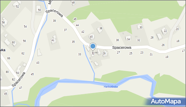 Izdebnik, Spacerowa, 31, mapa Izdebnik