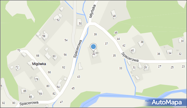 Izdebnik, Spacerowa, 41, mapa Izdebnik