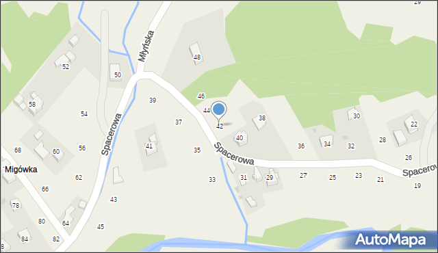 Izdebnik, Spacerowa, 42, mapa Izdebnik