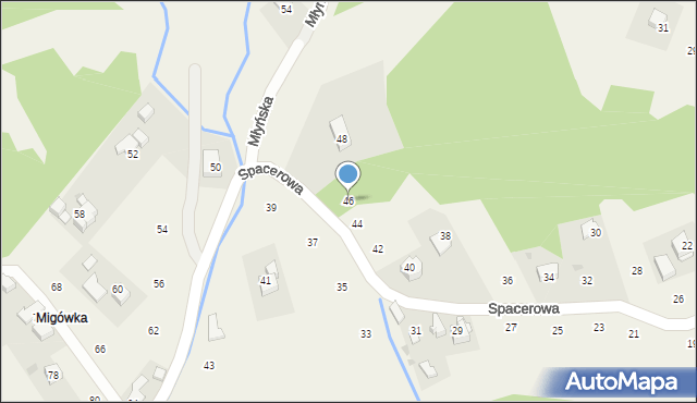 Izdebnik, Spacerowa, 46, mapa Izdebnik