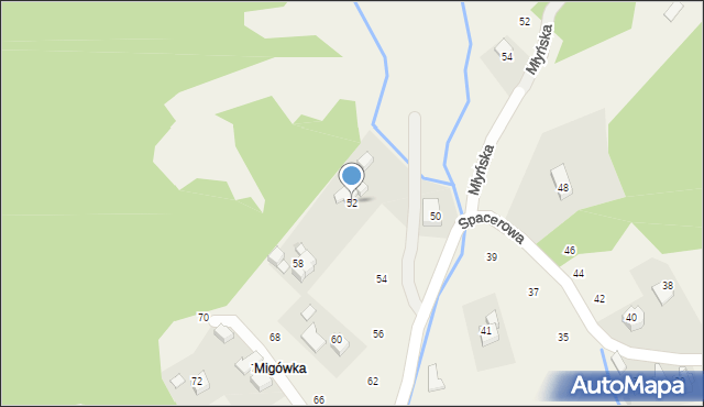 Izdebnik, Spacerowa, 52, mapa Izdebnik