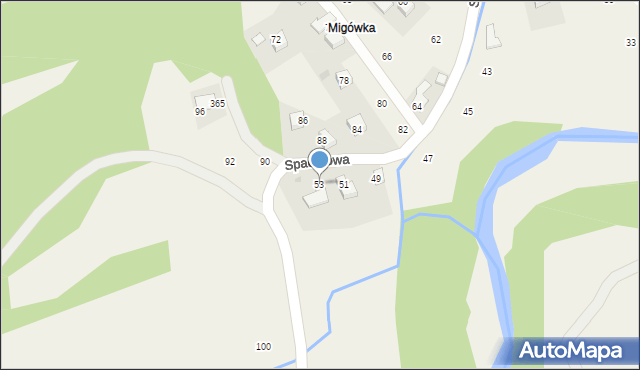 Izdebnik, Spacerowa, 53, mapa Izdebnik