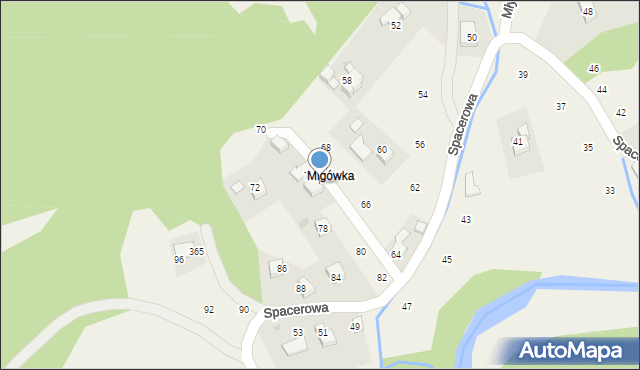 Izdebnik, Spacerowa, 76, mapa Izdebnik