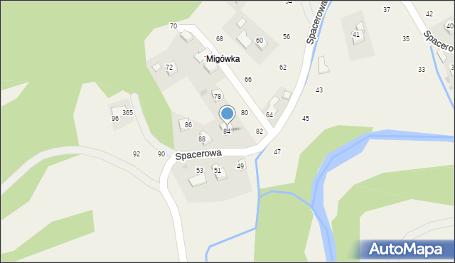 Izdebnik, Spacerowa, 84, mapa Izdebnik