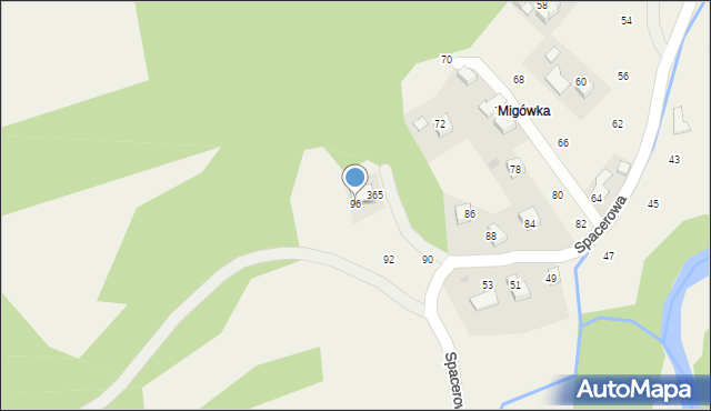 Izdebnik, Spacerowa, 96, mapa Izdebnik