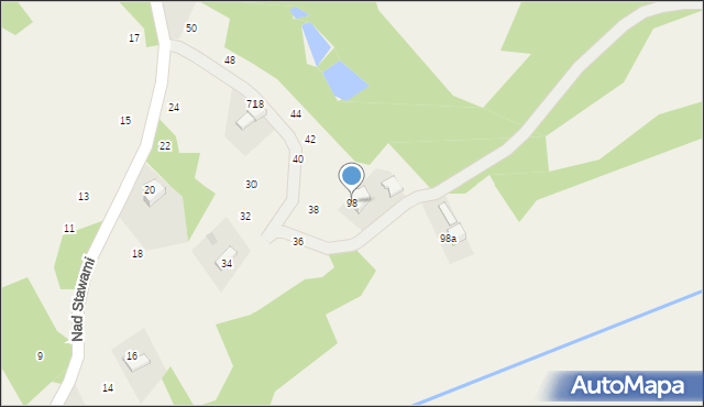 Izdebnik, Spacerowa, 98, mapa Izdebnik