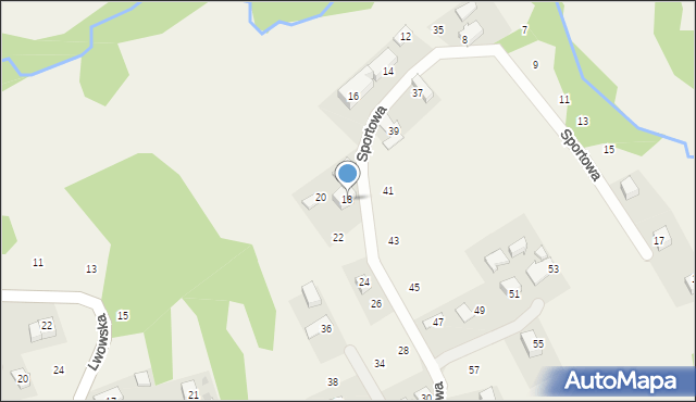 Izdebnik, Sportowa, 18, mapa Izdebnik