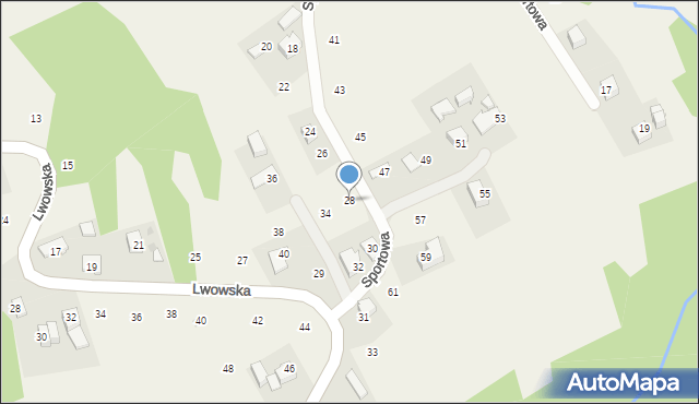 Izdebnik, Sportowa, 28, mapa Izdebnik