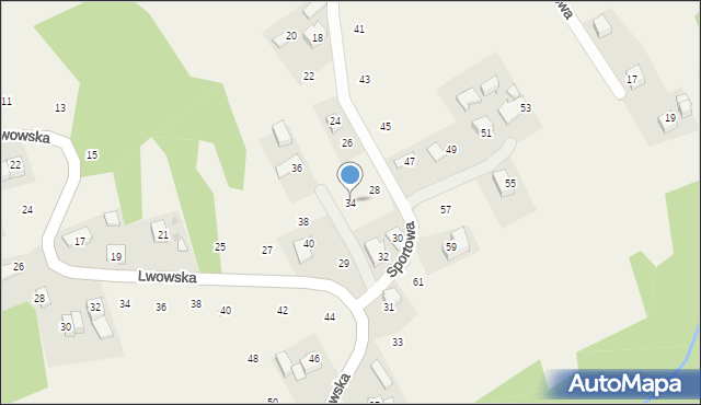 Izdebnik, Sportowa, 34, mapa Izdebnik