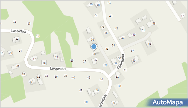 Izdebnik, Sportowa, 38, mapa Izdebnik