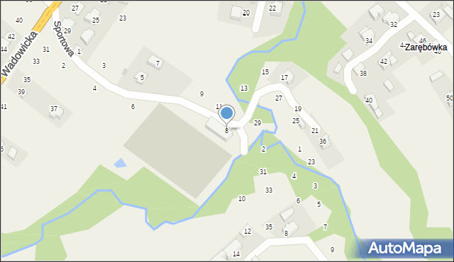 Izdebnik, Sportowa, 8, mapa Izdebnik