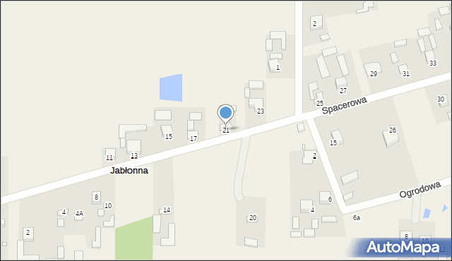 Jabłonna, Spacerowa, 21, mapa Jabłonna