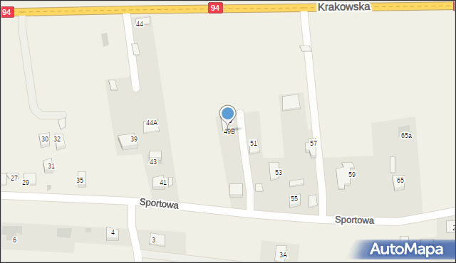Jadowniki, Sportowa, 49B, mapa Jadowniki
