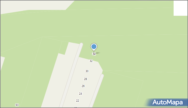 Jamno, Spacerowa, 34, mapa Jamno