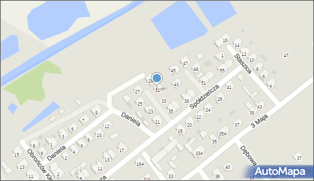 Janowiec Wielkopolski, Spółdzielcza, 31, mapa Janowiec Wielkopolski