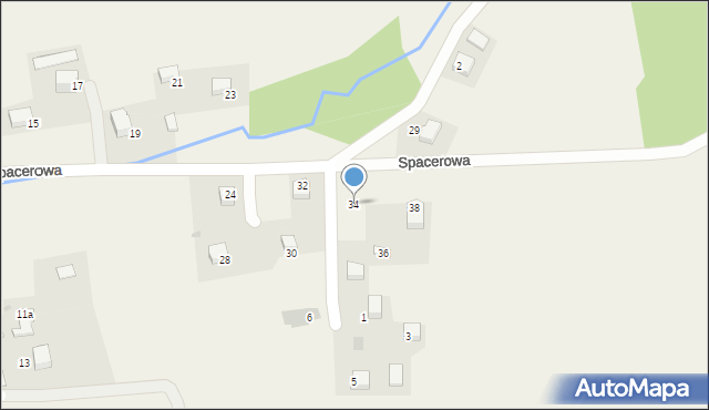 Januszowice, Spacerowa, 34, mapa Januszowice