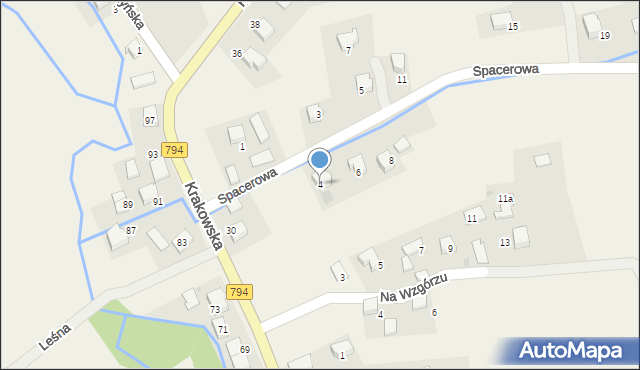 Januszowice, Spacerowa, 4, mapa Januszowice