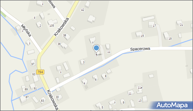 Januszowice, Spacerowa, 5, mapa Januszowice