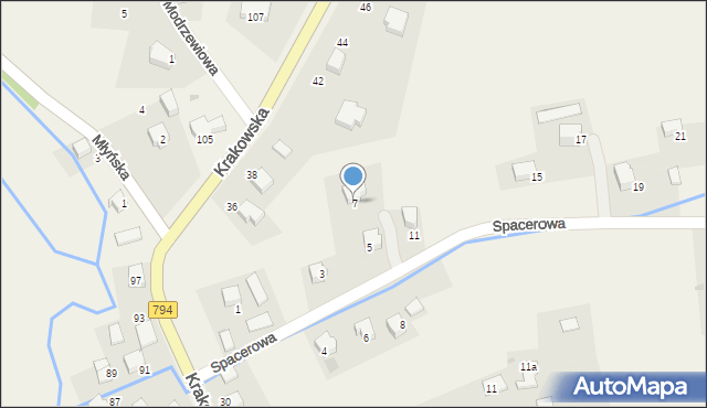 Januszowice, Spacerowa, 7, mapa Januszowice