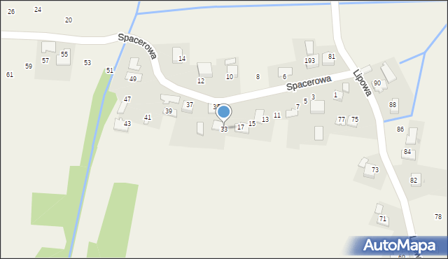 Jaśkowice, Spacerowa, 33, mapa Jaśkowice