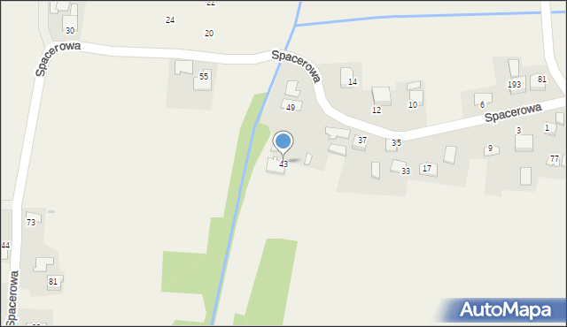 Jaśkowice, Spacerowa, 43, mapa Jaśkowice