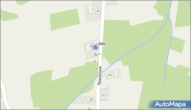 Jaśkowice, Spacerowa, 54, mapa Jaśkowice