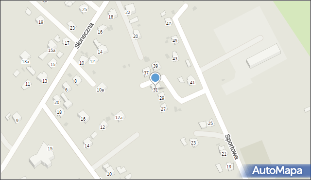 Jasło, Sportowa, 31, mapa Jasła