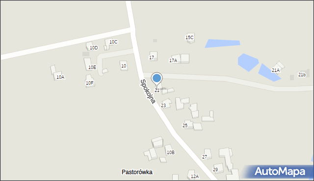 Jastrzębie-Zdrój, Spokojna, 21, mapa Jastrzębie-Zdrój