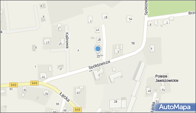 Jawiszowice, Spółdzielcza, 1D, mapa Jawiszowice