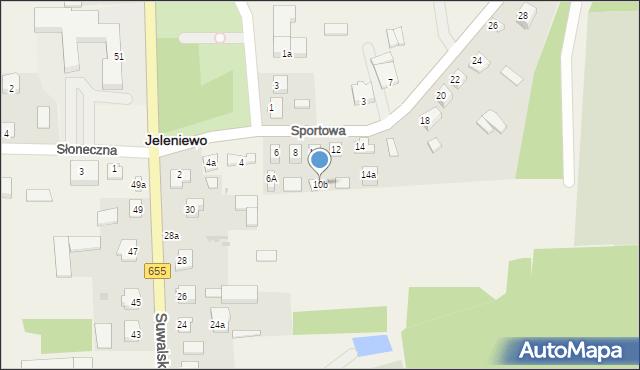 Jeleniewo, Sportowa, 10b, mapa Jeleniewo