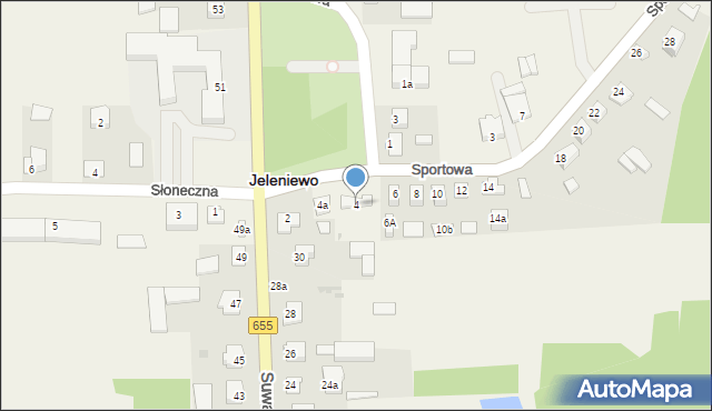 Jeleniewo, Sportowa, 4, mapa Jeleniewo