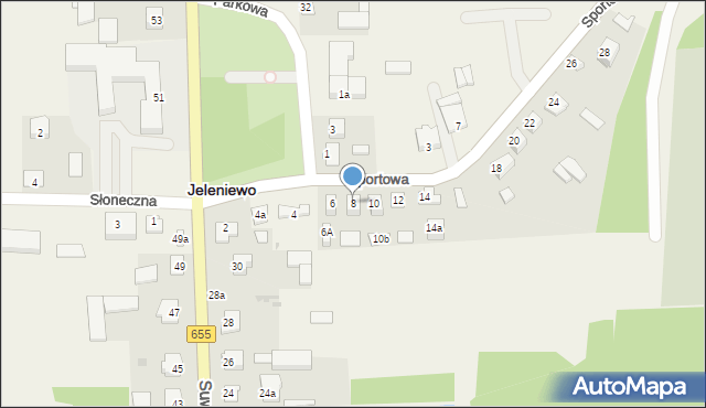 Jeleniewo, Sportowa, 8, mapa Jeleniewo