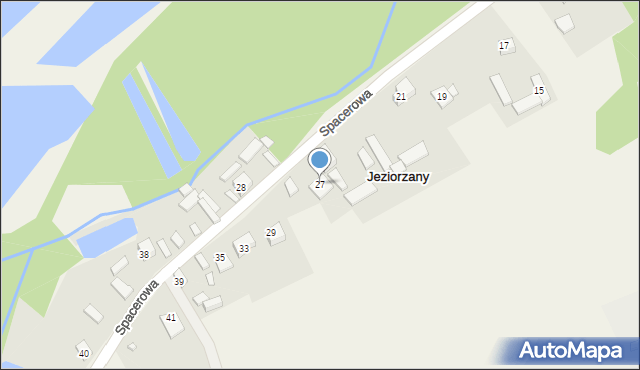 Jeziorzany, Spacerowa, 27, mapa Jeziorzany