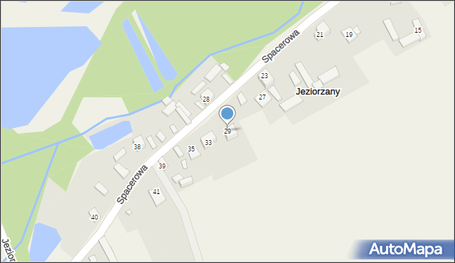 Jeziorzany, Spacerowa, 29, mapa Jeziorzany